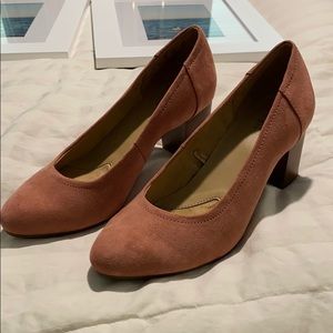 Naturalizer pink suede high heels